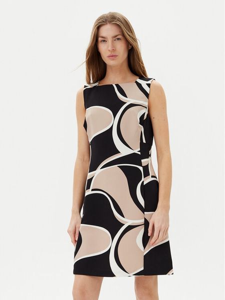 DKNY Sukienka koktajlowa DD5N3H47 Czarny Regular Fit. Czarne sukienki damskie DKNY, bez wzorów, z syntetyku, wizytowe, bez kołnierzyka, bez ramiączek. Za 409.99 zł.