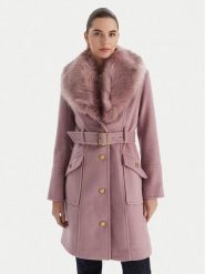Marciano Guess Płaszcz wełniany 5BGL26 1799Z Fioletowy Regular Fit. Fioletowe płaszcze damskie Marciano Guess, na zimę, z aplikacjami, z syntetyku, bez kołnierzyka, bez kaptura. Za 1,649.00 zł.