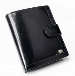 Portfel skórzany Rovicky PC-102L-BAR czarny. Czarne portfele męskie ROVICKY, bez wzorów, ze skóry. Za 79.99 zł.