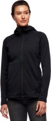 Black Diamond Bluza damska W Factor Hoody Black r. S. Czarne bluzy damskie Black Diamond, s, bez wzorów, bez ramiączek, bez kaptura. Za 544.62 zł.