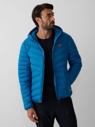 4F Kurtka trekkingowa z wypełnieniem Primaloft Thermoplume męska - granatowa XL. Niebieskie kurtki męskie 4F, m, bez wzorów, klasyczne, bez kaptura. Za 399.99 zł.