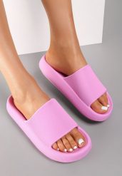 Różowe Piankowe Klapki w Stylu Basic Oreithano. Czerwone klapki damskie Renee, bez wzorów. Za 49.99 zł.