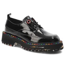 Czarne Półbuty Artiker Eleganckie Lakierowane Obuwie Damskie. Czarne półbuty damskie Artiker, bez wzorów, z lakierowanej skóry, eleganckie, bez obcasa, bez zapięcia. Za 249.00 zł.