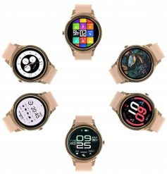 Forever smartwatch ForeVive 3 SB-340 złoty z głośnikiem bluetooth 3W. Żółte zegarki smartwatch Forever, bez wzorów. Za 162.22 zł.