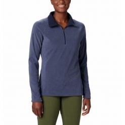 Bluza sportowa damska Columbia Glacial IV. Niebieskie bluzy damskie Columbia, m, bez wzorów, z materiału, sportowe, bez ramiączek, bez kaptura. Za 99.99 zł.