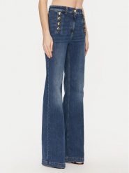 Elisabetta Franchi Jeansy PJ-83D-51E2-V440 Granatowy Regular Fit. Niebieskie jeansy damskie Elisabetta Franchi, bez wzorów, z bawełny. Za 1,079.00 zł.
