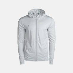 Męska lekka, elastyczna i oddychająca kurtka do biegania i trekkingu COLFAX M. Szare kurtki męskie IZAS, m, bez wzorów, z nylonu, bez kaptura, do biegania. Za 252.13 zł.