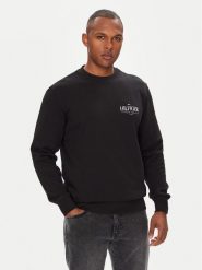 Tommy Hilfiger Bluza Stacked MW0MW39376 Czarny Regular Fit. Czarne bluzy męskie Tommy Hilfiger, m, bez wzorów, z bawełny, bez ramiączek, bez kaptura. Za 299.99 zł.