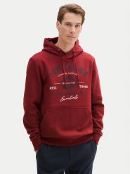 Tom Tailor Bluza 1043292 Czerwony Regular Fit. Czerwone bluzy męskie Tom Tailor, m, bez wzorów, z bawełny, bez ramiączek, bez kaptura. W wyprzedaży za 69.99 zł.