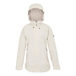 Kurtka Wodoodporna Damska Okara. Brązowe kurtki sportowe damskie Regatta, m, bez wzorów, z materiału, bez ramiączek, z kapturem, trekkingowe. Za 590.99 zł.