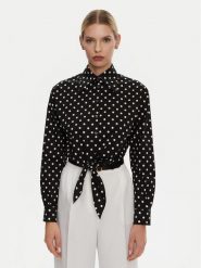 Dolce&Gabbana Koszula F5P61T FSFNR Czarny Regular Fit. Czarne koszule damskie Dolce&Gabbana, bez wzorów, z bawełny, bez kołnierzyka, bez ramiączek. Za 3,649.00 zł.