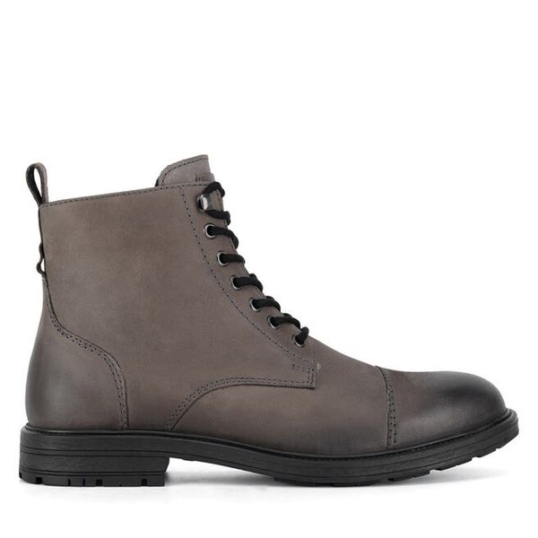 Trzewiki Lasocki. Szare botki męskie Lasocki, bez wzorów, bez obcasa, bez zapięcia. Za 279.99 zł.