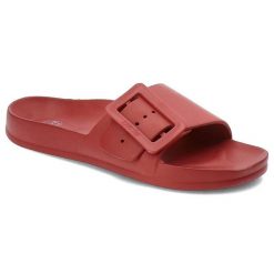 Klapki damskie Big Star, wsuwane basenowe klapki z tworzywa, czerwone, FF274A385. Czerwone klapki damskie BIG STAR, bez wzorów. Za 52.00 zł.