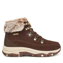 Trekkingi Skechers. Brązowe obuwie trekkingowe damskie Skechers, bez zapięcia. Za 359.99 zł.