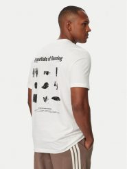 Adidas Koszulka techniczna Run Essentials Graphic T-Shirt KS2501 Biały Regular Fit. Białe koszulki sportowe męskie Adidas, m, bez wzorów, z bawełny, bez ramiączek, do biegania. Za 149.99 zł.