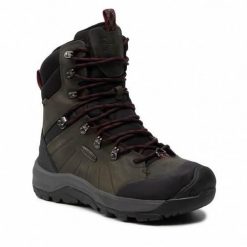 Buty trekkingowe męskie Keen Revel IV High Polar. Czarne buty zimowe męskie Keen, bez wzorów, z materiału, za kostkę, bez obcasa, bez zapięcia. Za 872.00 zł.