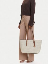MICHAEL Michael Kors Torebka Quinn 30T5GQNT9B Kremowy. Białe shopperki damskie MICHAEL Michael Kors, bez wzorów, ze skóry, bez dodatków. Za 789.99 zł.