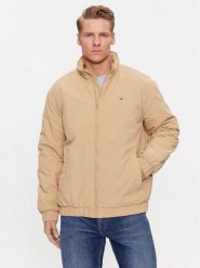 Tommy Jeans Kurtka bomber Essential DM0DM17238 Beżowy Relaxed Fit. Brązowe kurtki męskie Tommy Jeans, m, bez wzorów, z jeansu, bez kaptura. Za 559.99 zł.