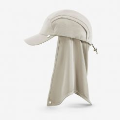 Czapka z daszkiem Forlcaz MT900 V2. Brązowe czapki damskie FORCLAZ, bez wzorów, z materiału, sportowe. Za 59.99 zł.