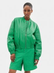 Custommade Kurtka skórzana Francette 999418856 Zielony Relaxed Fit. Zielone kurtki damskie Custommade, xl, bez wzorów, ze skóry, bez kaptura. Za 2,399.00 zł.