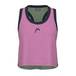 Head Play Crop Top Women's T-shirt. Fioletowe t-shirty damskie Head, s, bez wzorów, sportowe, bez kołnierzyka, bez ramiączek. Za 233.85 zł.