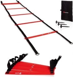 Drabina treningowa Premium 2 x 3 m - drabinka z kotwą gruntową i torbą. Czerwone torby sportowe męskie VIA FORTIS, bez wzorów. Za 129.90 zł.