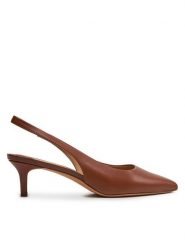 Lauren Ralph Lauren Sandały 802927937002 Brązowy. Brązowe sandały damskie Lauren Ralph Lauren, bez wzorów, ze skóry, bez obcasa, na szpilce, bez zapięcia. Za 599.99 zł.