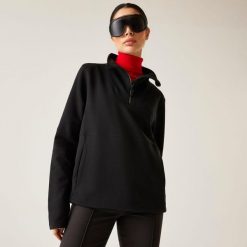 Damski sweter Wander Relaxed Quarter Zip Polar. Czarne swetry nierozpinane damskie Dare 2B, bez wzorów, z polaru, sportowe, bez kołnierzyka, bez ramiączek. Za 229.99 zł.