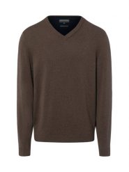 Finshley & Harding sweter z dzianiny z dodatkiem kaszmiru Mężczyźni Bawełna brązowy, XXL. Brązowe swetry męskie Finshley & Harding, m, bez wzorów, z bawełny, eleganckie, bez kołnierzyka, bez ramiączek. Za 299.95 zł.