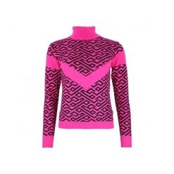 Damski sweter z golfem Peak Mountain Adiamant. Czerwone swetry nierozpinane damskie Peak Mountain, na zimę, bez wzorów, sportowe, bez kołnierzyka, bez ramiączek. Za 236.00 zł.