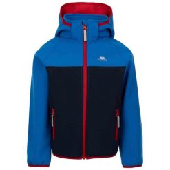 Trespass Hanbury- Kurtka softshell unisex granatowa. Niebieskie kurtki męskie Trespass, bez wzorów, z softshellu, sportowe, bez kaptura. Za 186.83 zł.
