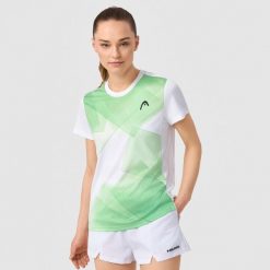 TIE-BREAK T-Shirt Women. Zielone t-shirty damskie Head, s, bez wzorów, sportowe, bez kołnierzyka, bez ramiączek. W wyprzedaży za 234.00 zł.