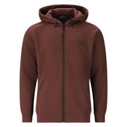 Bluza z kapturem z pełnym zamkiem błyskawicznym Virtus Taro. Brązowe bluzy męskie VIRTUS, bez wzorów, z kapturem, na fitness i siłownię. Za 276.00 zł.