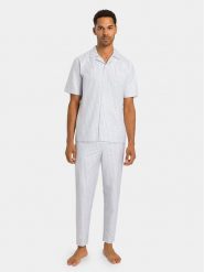 Hanro Piżama 75766 Biały Regular Fit. Białe piżamy męskie Hanro, m, bez wzorów, z bawełny, bez kołnierzyka, bez ramiączek. Za 759.99 zł.