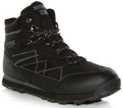 Buty trekkingowe dla meżczyzn Regatta VENDEAVOUR PRO. Czarne trekkingi męskie Regatta, z materiału, bez zapięcia. Za 259.99 zł.