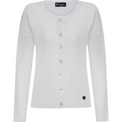 Kardigan w kolorze ecru. Białe kardigany damskie Denim Culture, l, bez wzorów, z bawełny, bez kołnierzyka. W wyprzedaży za 134.95 zł.
