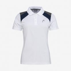 Koszulka polo damska CLUB 22 Tech. Białe bluzki damskie Head, xl, bez wzorów, z materiału, sportowe, bez kołnierzyka, bez ramiączek. W wyprzedaży za 140.00 zł.