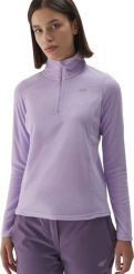 Bluza polarowa damska 4F F048 jasny fiolet 4FWAW24UFLEF048 52S S. Bluzy damskie 4F, s, bez wzorów, z polaru, bez ramiączek, bez kaptura. Za 79.49 zł.