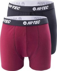 Męskie bokserki Hi-tec MIREIO 2PACK rozmiar L. Bokserki męskie HITEC, bez wzorów. Za 75.62 zł.