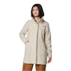 Kurtka sportowa damska Panorama Long Jacket. Brązowe kurtki sportowe damskie Columbia, s, bez wzorów, z poliesteru, bez ramiączek, bez kaptura. Za 429.99 zł.