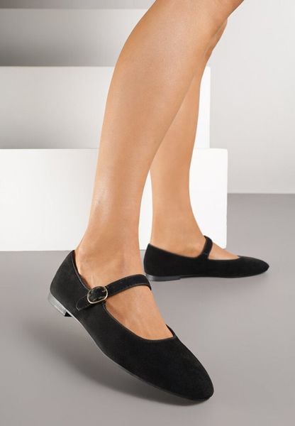 Czarne Balerinki Vices z Paskiem i Skórzaną Wkładką Nalirise. Czarne balerinki damskie Born2be, bez wzorów, z jeansu, eleganckie, bez obcasa, bez zapięcia. Za 29.99 zł.