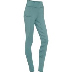 Damskie legginsy jeździeckie z pełną przyczepnością Equipage Kendra. Niebieskie legginsy damskie EQUIPAGE, bez wzorów, z materiału. Za 251.50 zł.