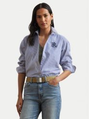 LAUREN RALPH LAUREN Koszula 200932539001 Niebieski Relaxed Fit. Niebieskie koszule damskie Lauren Ralph Lauren, xl, bez wzorów, z bawełny, bez kołnierzyka, bez ramiączek. Za 665.99 zł.