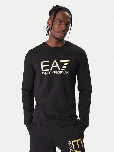 EA7 Emporio Armani Bluza 7M002278 AF22266 MC004 Czarny Regular Fit. Czarne bluzy męskie EA7 Emporio Armani, m, bez wzorów, z bawełny, bez ramiączek, bez kaptura. Za 449.99 zł.
