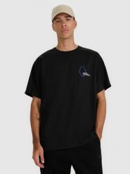 4F T-shirt oversize z nadrukiem męski - czarny XL. Czarne t-shirty męskie 4F, m, bez wzorów, z bawełny, bez kołnierzyka, bez ramiączek. Za 79.99 zł.