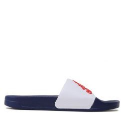 Klapki adidas. Białe klapki damskie Adidas, bez wzorów, sportowe, bez obcasa, bez zapięcia. Za 79.99 zł.