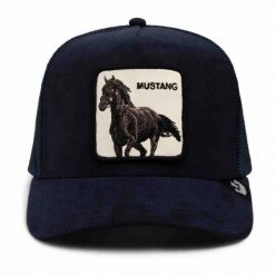 Czapka Goorin Bros The Suede Mustang Navy. Niebieskie czapki męskie Goorin Bros, bez wzorów. Za 211.46 zł.