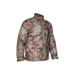Kurtka Myśliwska Watowana Actikam 500 Camo Brązowa. Brązowe kurtki męskie SOLOGNAC, xl, bez wzorów, z materiału, bez kaptura. Za 149.99 zł.
