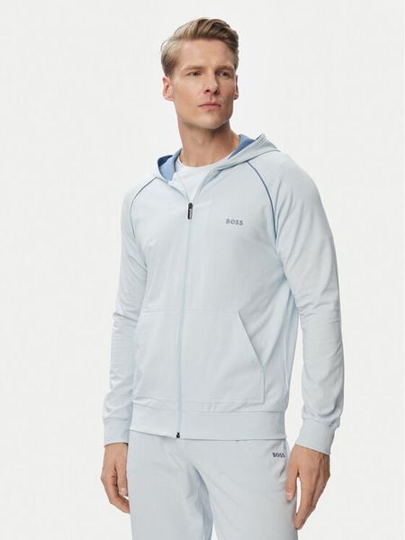 BOSS Bluza Mix&Match 50515313 Niebieski jasny Regular Fit. Niebieskie bluzy męskie Boss, l, bez wzorów, z bawełny, bez ramiączek, bez kaptura. Za 258.99 zł.