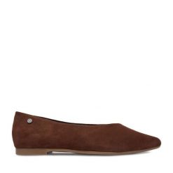 Baleriny Lasocki. Brązowe balerinki damskie Lasocki, bez wzorów, bez obcasa, bez zapięcia. Za 169.99 zł.